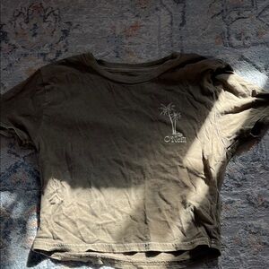 O'Neill Khaki T-Shirt with Palm Design